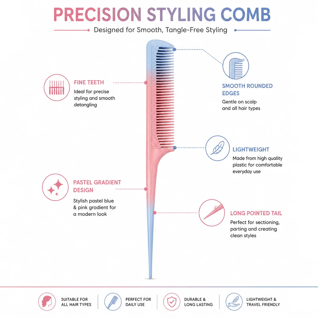Blush Mist Tail Comb