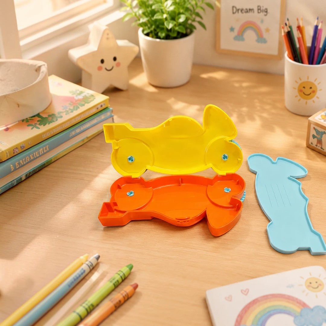 Dino Racer Wheel-Shaped Kids Pencil Box