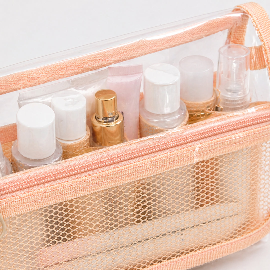 Peach Clear Organizer Pouch