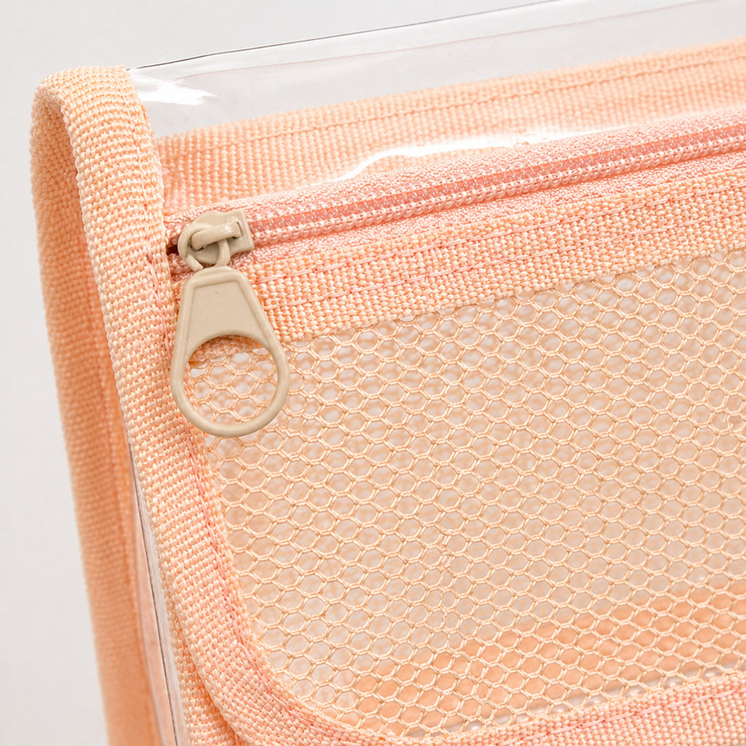 Peach Clear Organizer Pouch