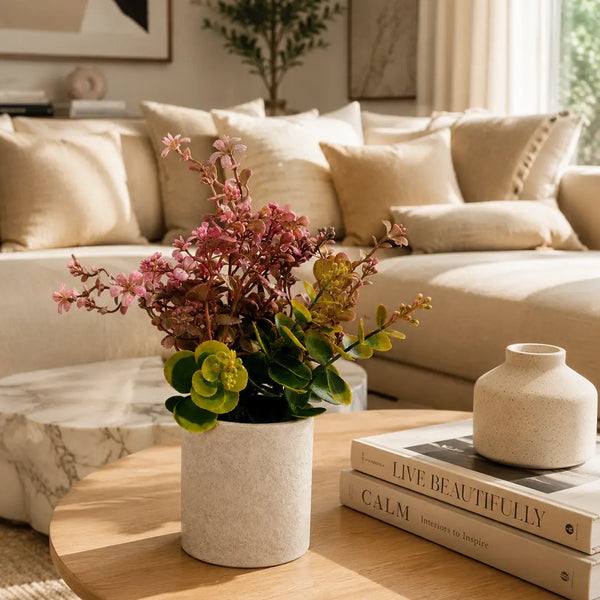Blush Garden Artificial Floral Plant with Pot