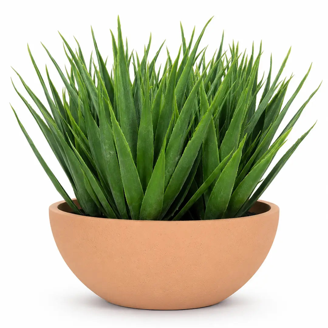 Terra Green Artificial Grass Plant with Bowl Po