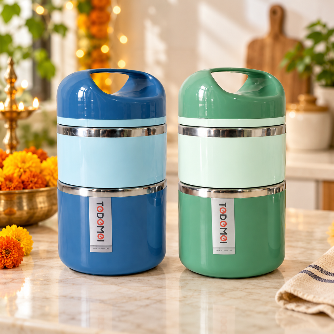 Blue and Mint Lunch Box Duo