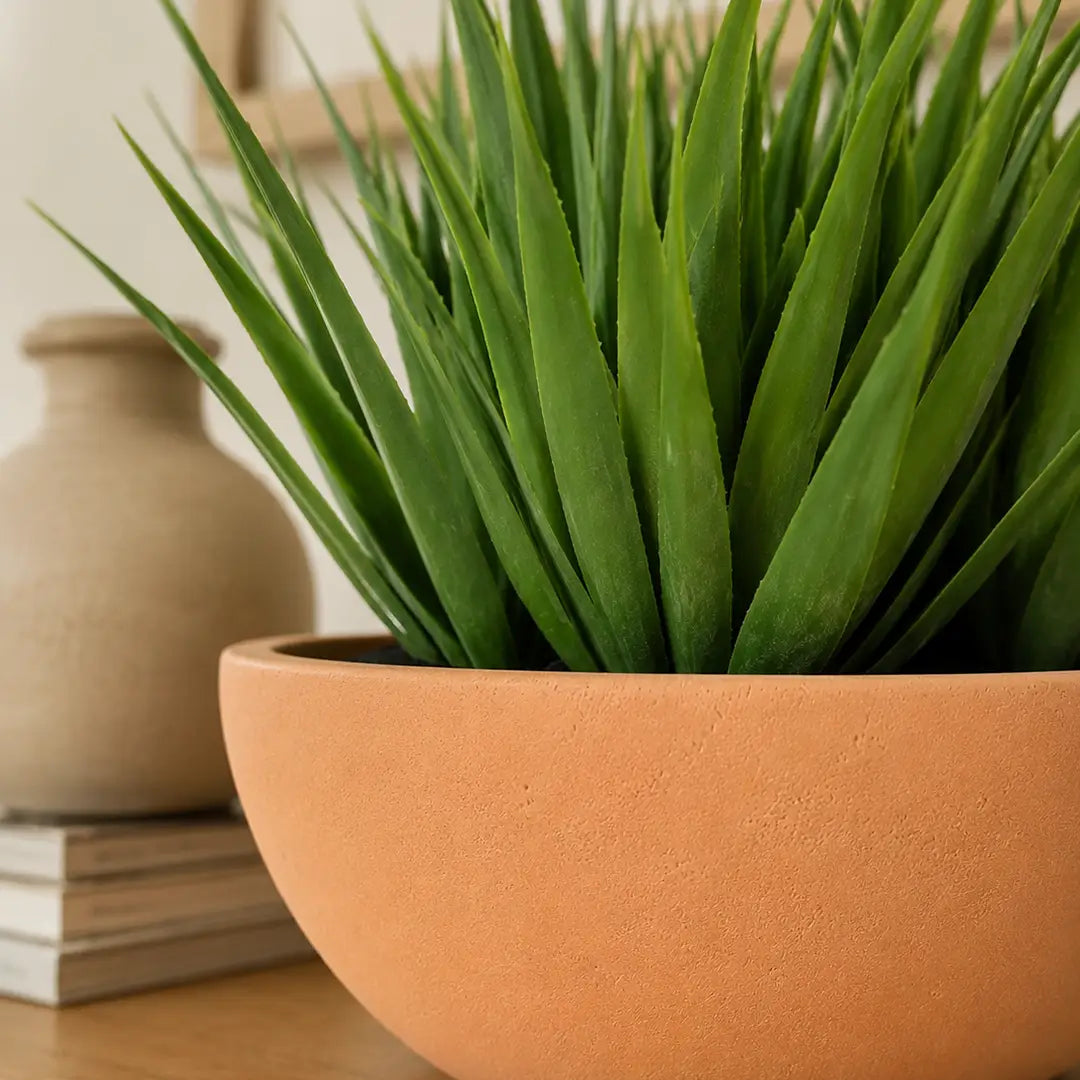 Terra Green Artificial Grass Plant with Bowl Po