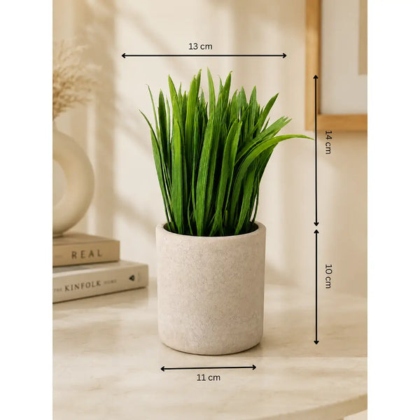EverGreen Luxe Artificial Grass Plant with Pot
