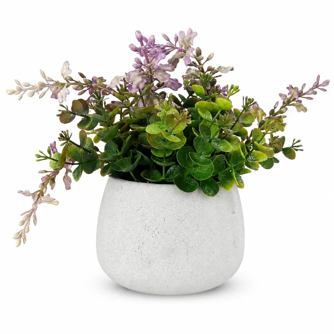Lavender Dew Artificial Floral Plant with Pot