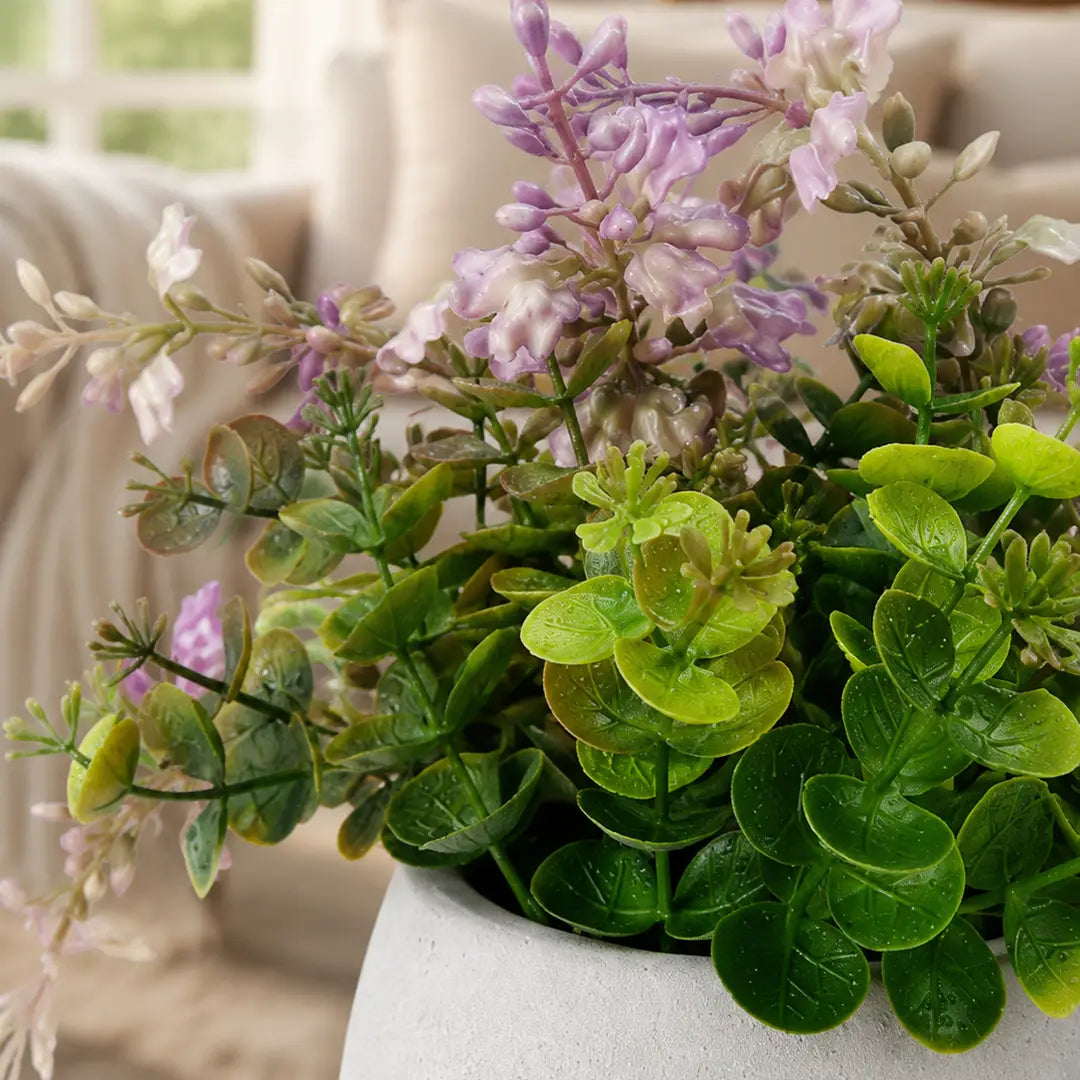 Lavender Dew Artificial Floral Plant with Pot