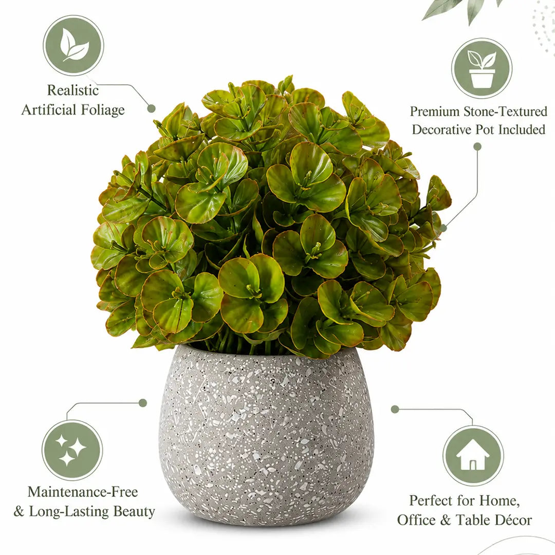 Nature Pearl Artificial Green Plant with Pot