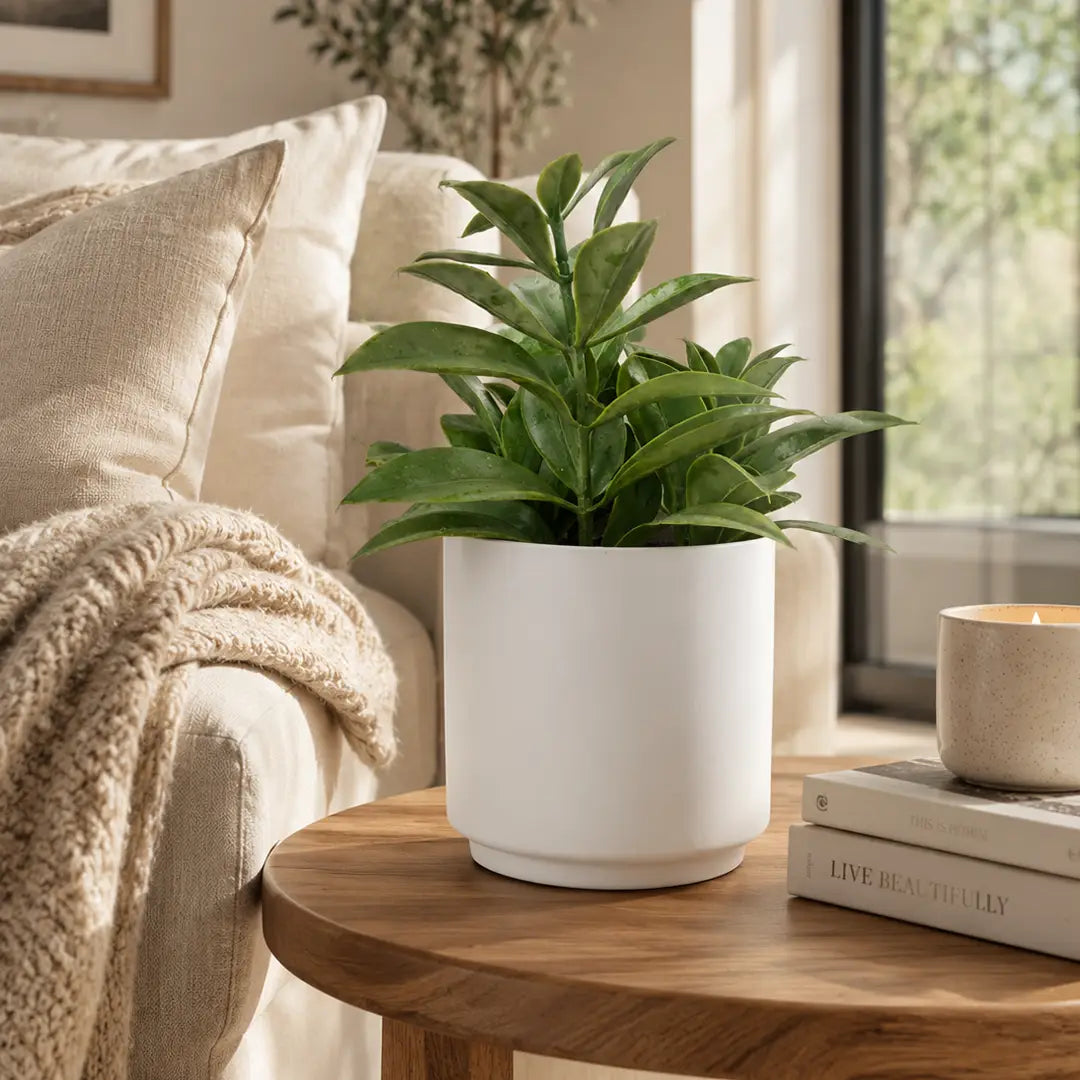 Emerald Elegance Artificial Green Plant with Pot