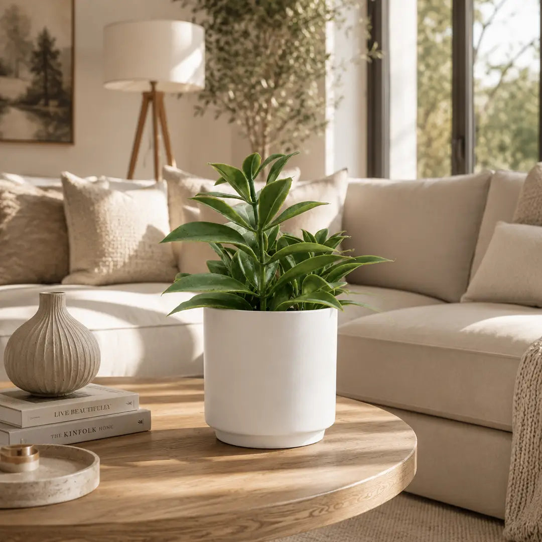 Emerald Elegance Artificial Green Plant with Pot