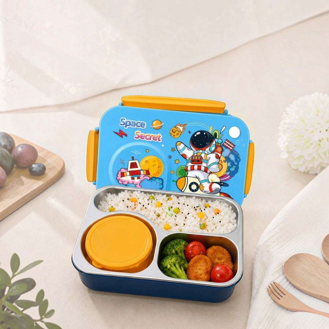 Space Explorer Stainless Steel Kids Lunch Box