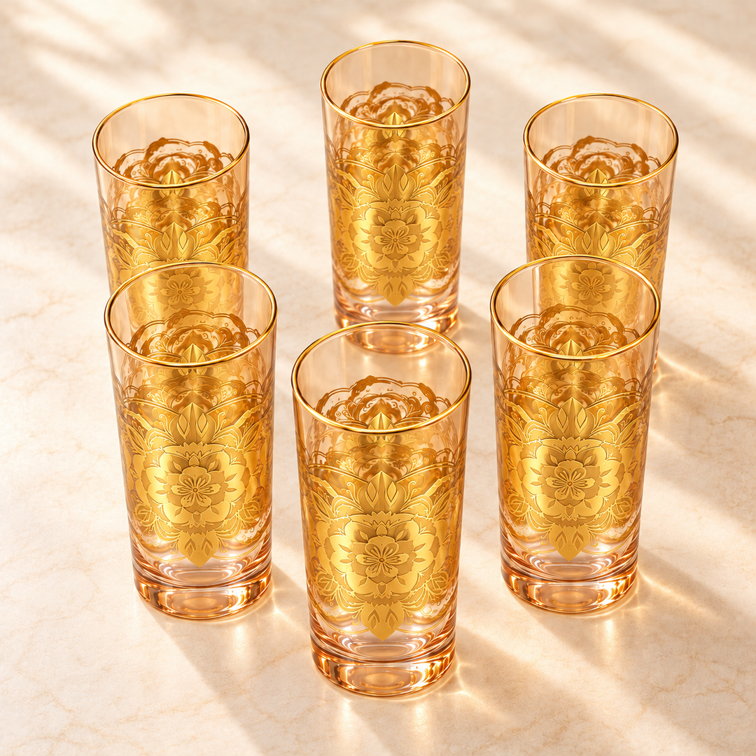 Royal Mandala Highball Glasses