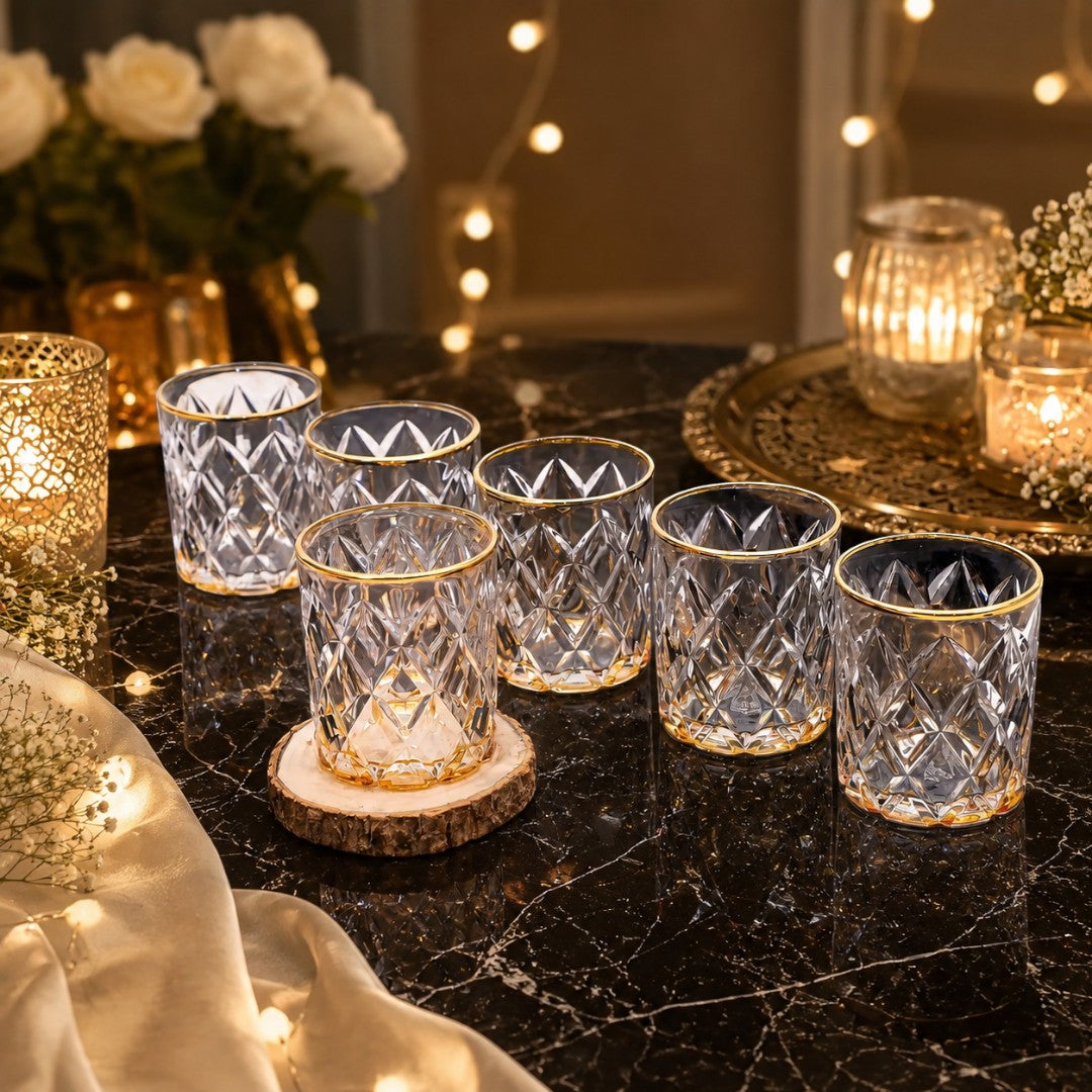 VINTAGE CRYSTAL WHISKEY GLASS SET
