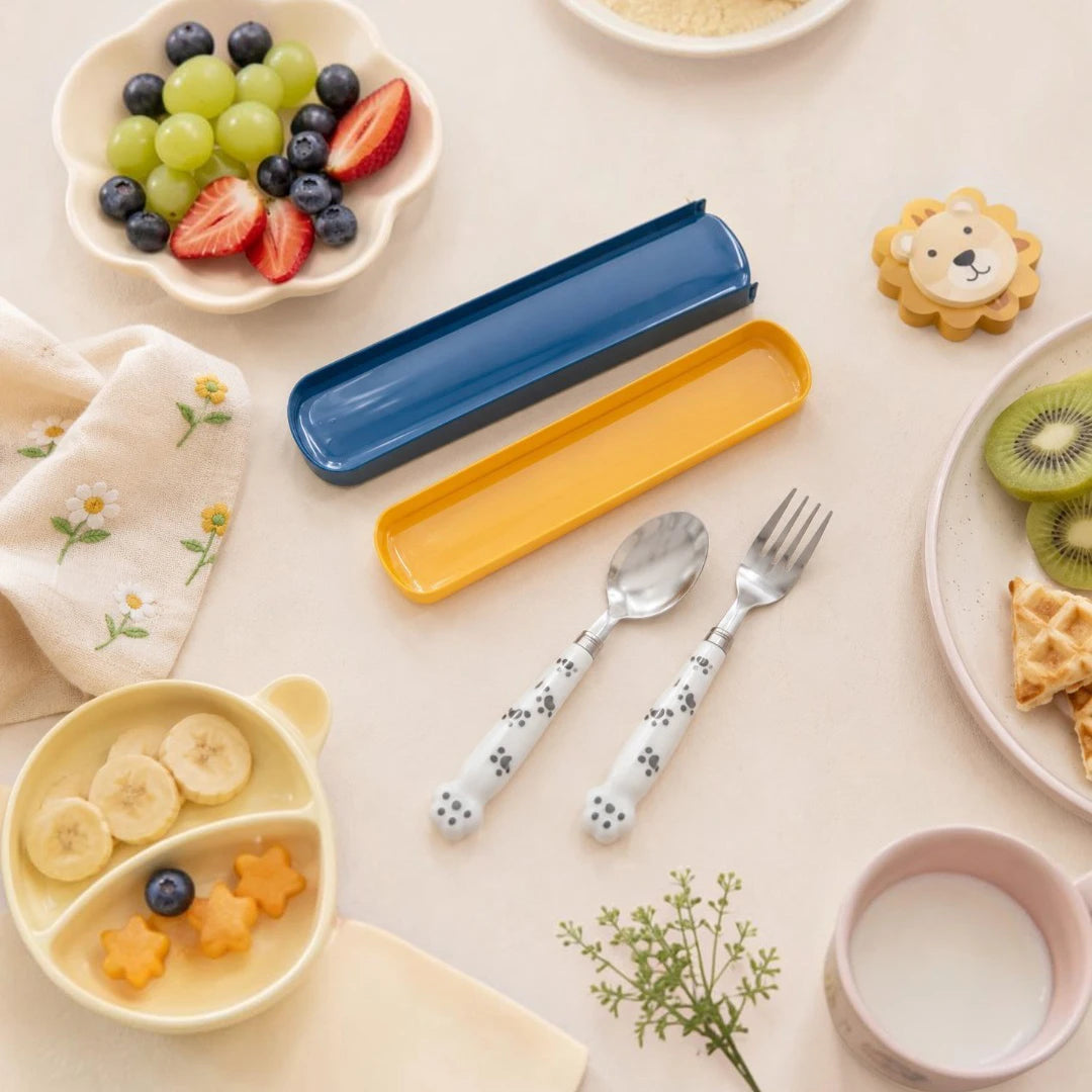 PawPrint Kids Travel Cutlery Set