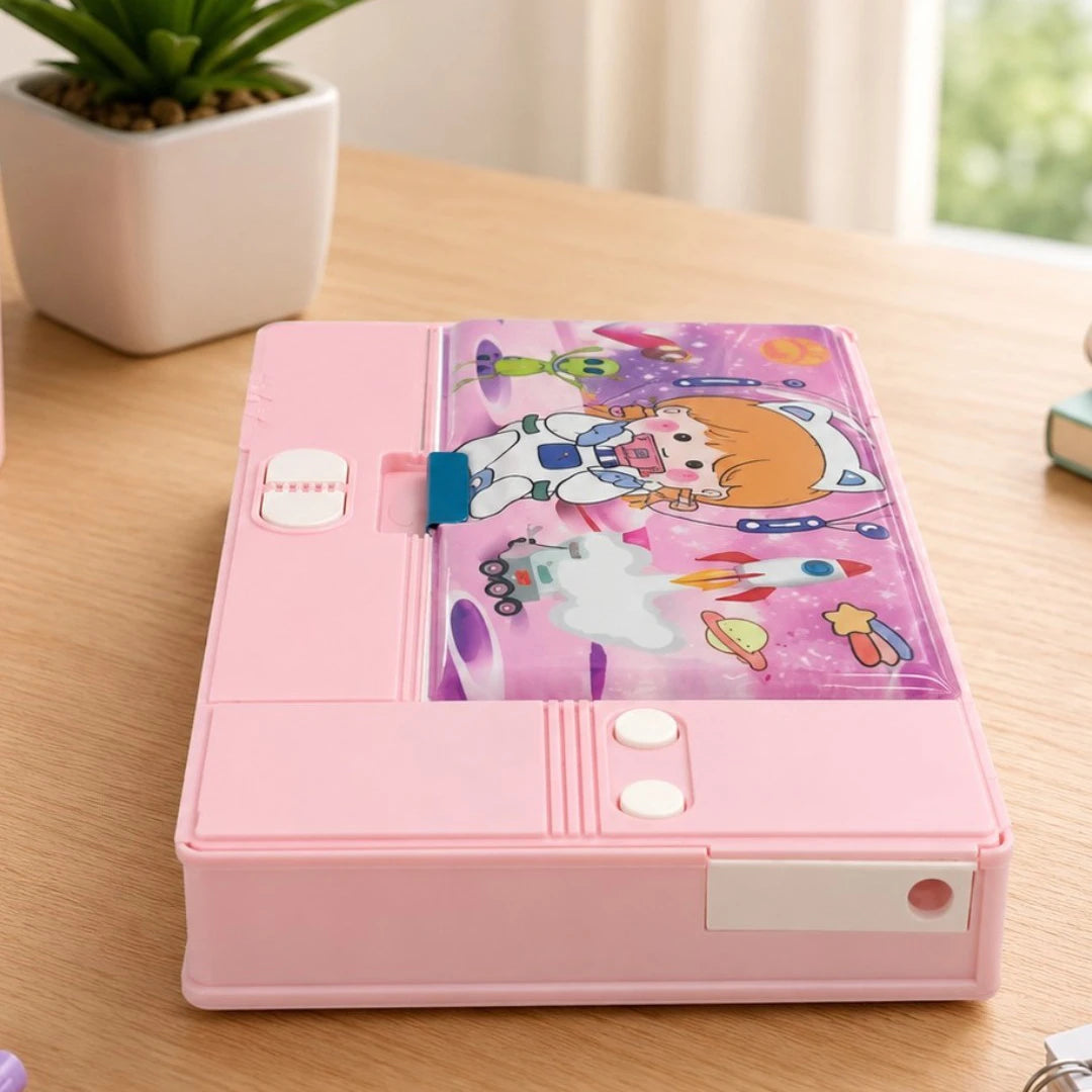 Galaxy Glow Multi-Compartment Pencil Box