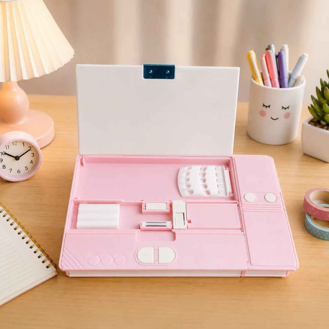 Galaxy Glow Multi-Compartment Pencil Box