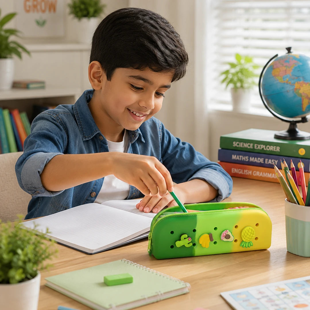 Tropical Pop Silicone Pencil Pouch