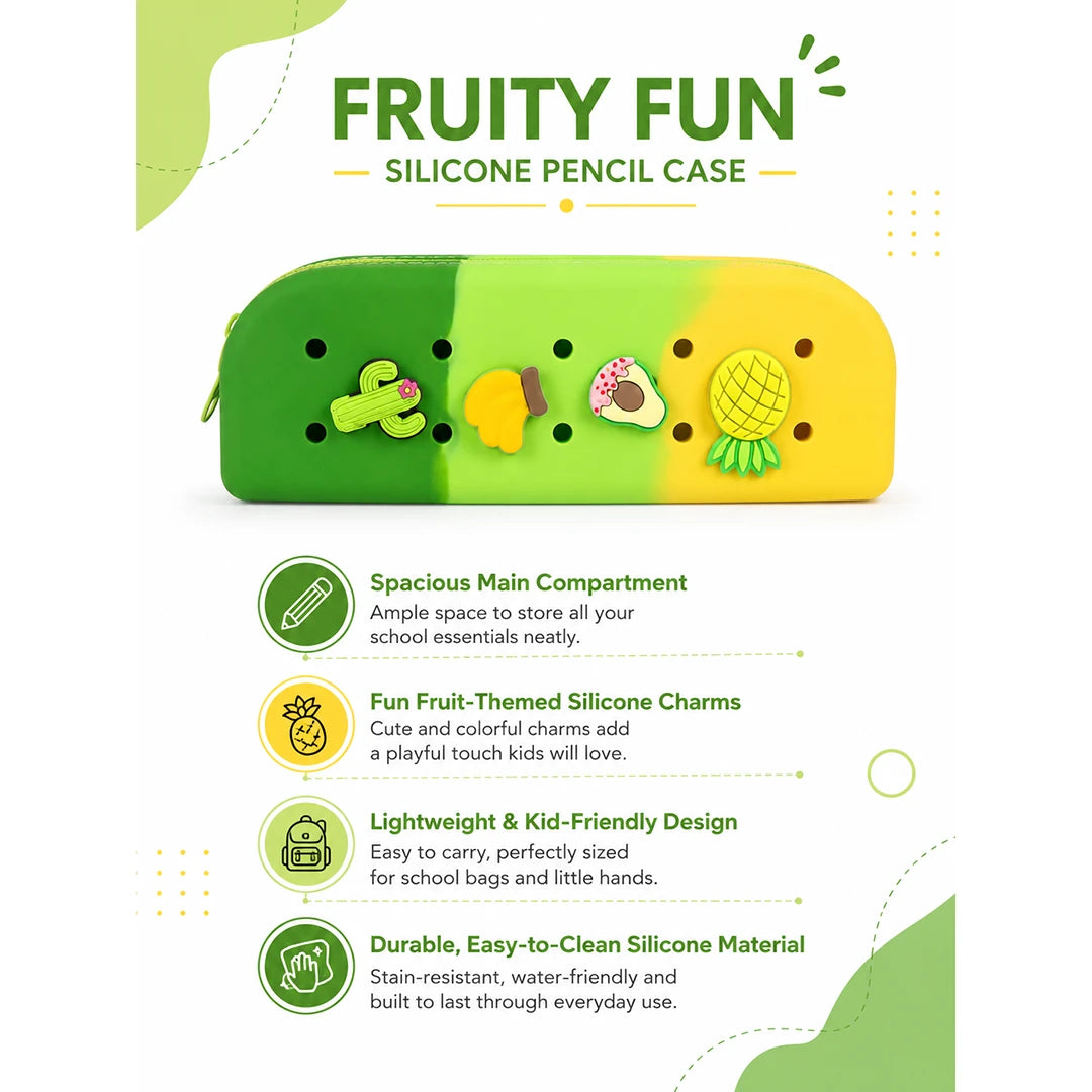 Tropical Pop Silicone Pencil Pouch