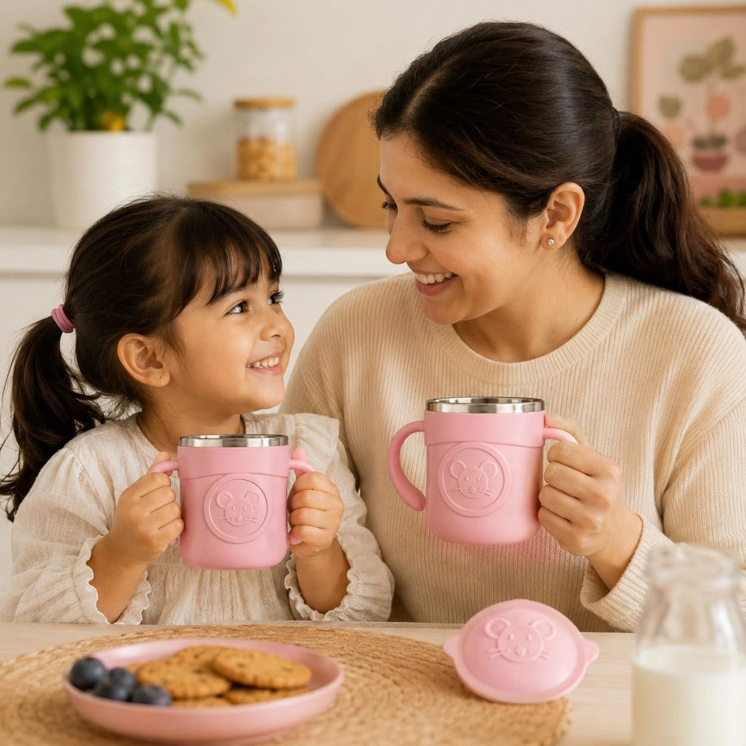Apex Puffy Steel Mug 250 ml(approx) Pink