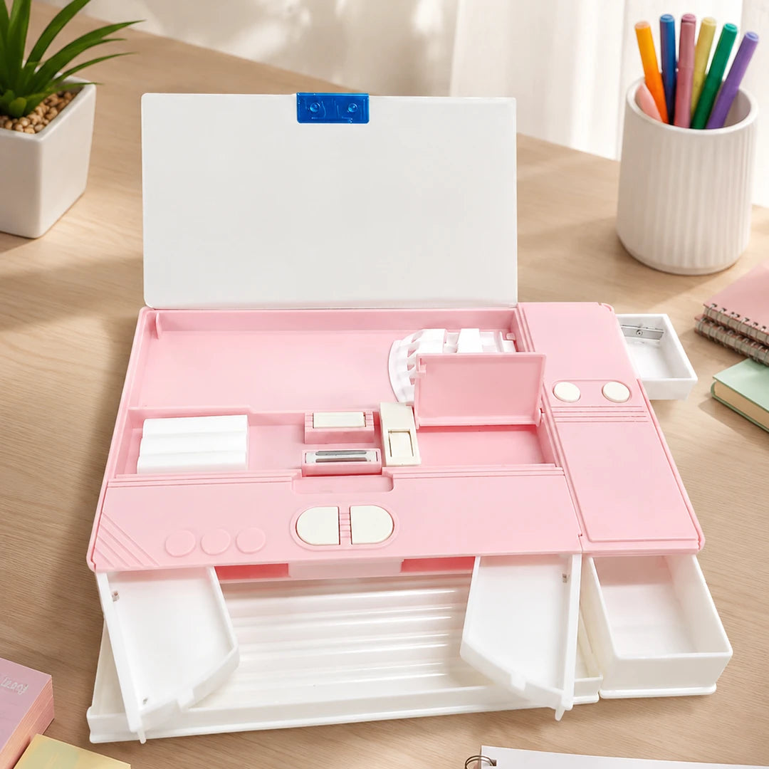 Galaxy Glow Multi-Compartment Pencil Box