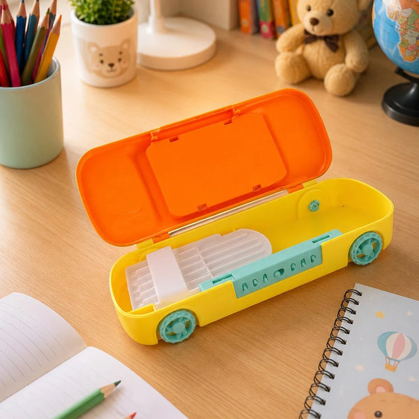 Blaze Racer Car Pencil Box with Password Lock & Fun Maze