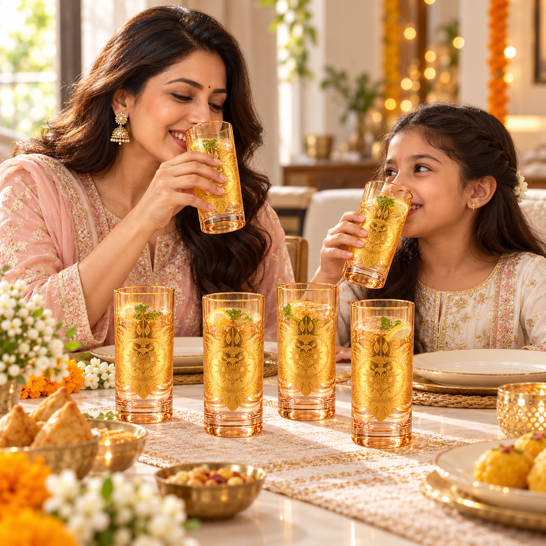 Royal Mandala Highball Glasses