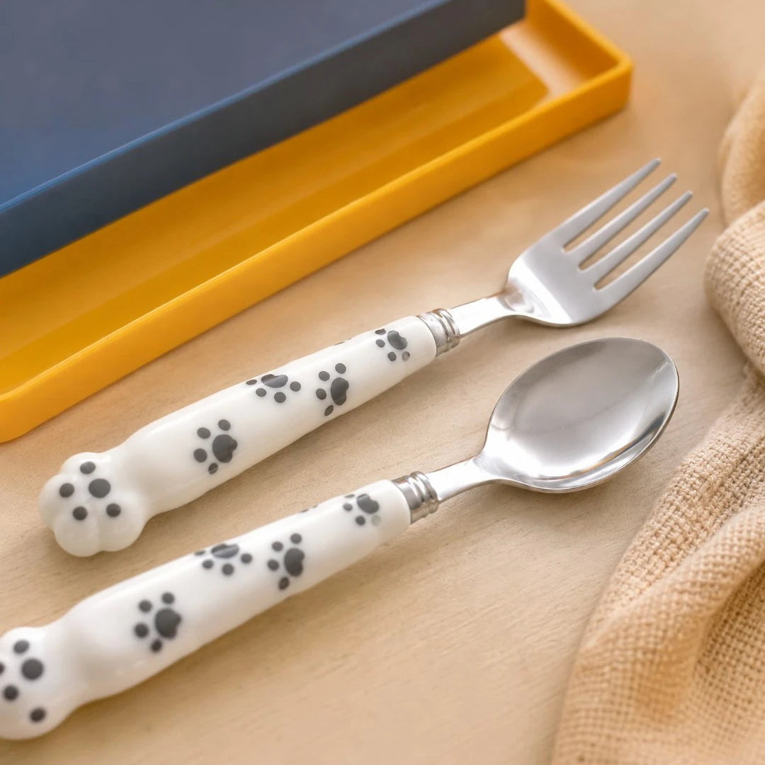 PawPrint Kids Travel Cutlery Set