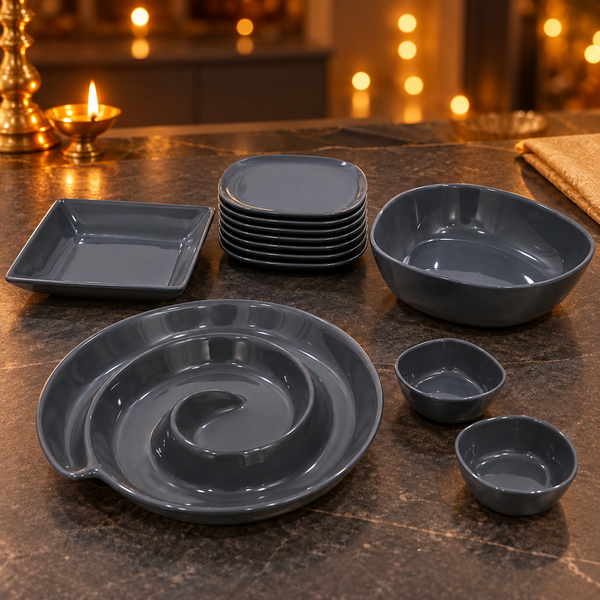 Slate Swirl Serving Set