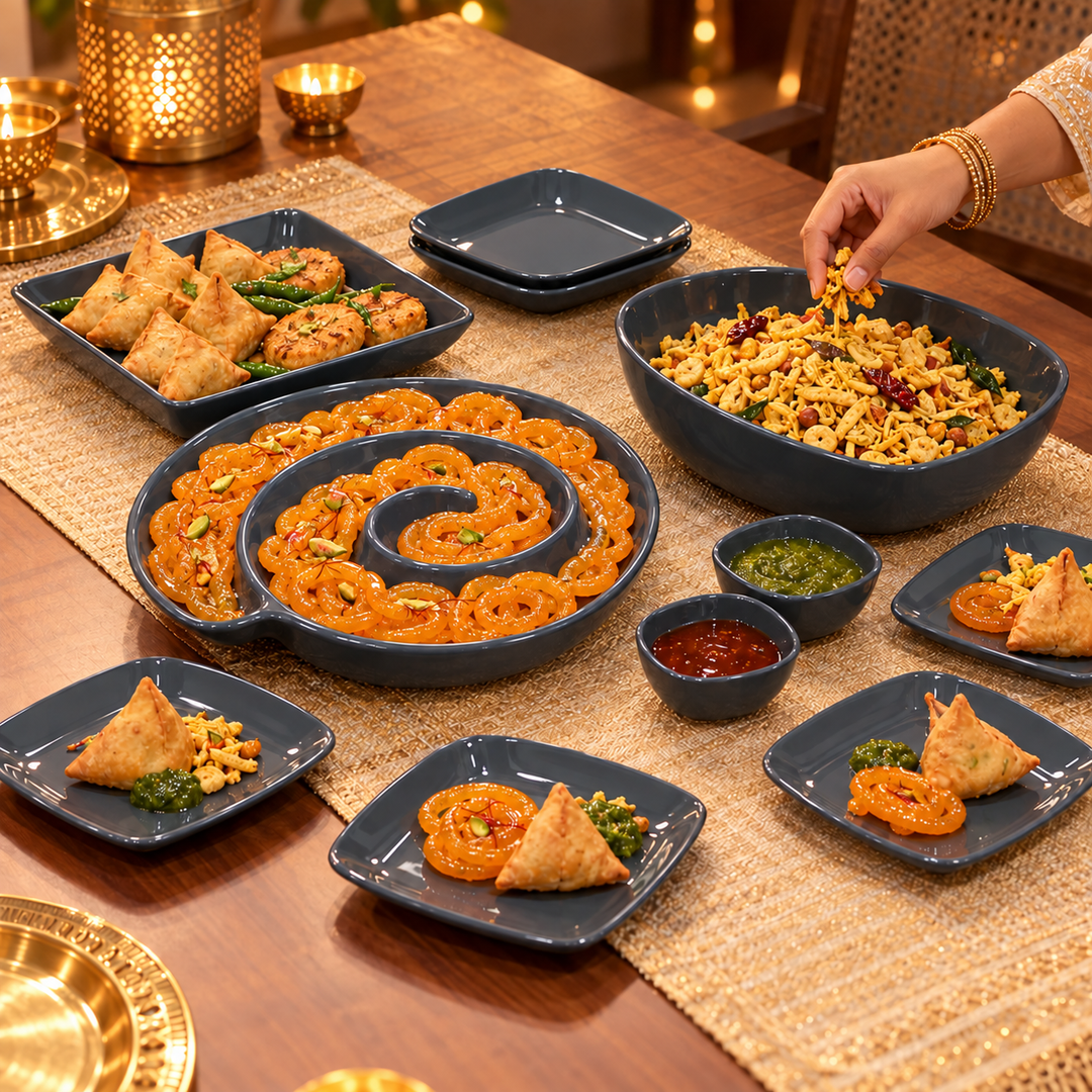 Slate Swirl Serving Set