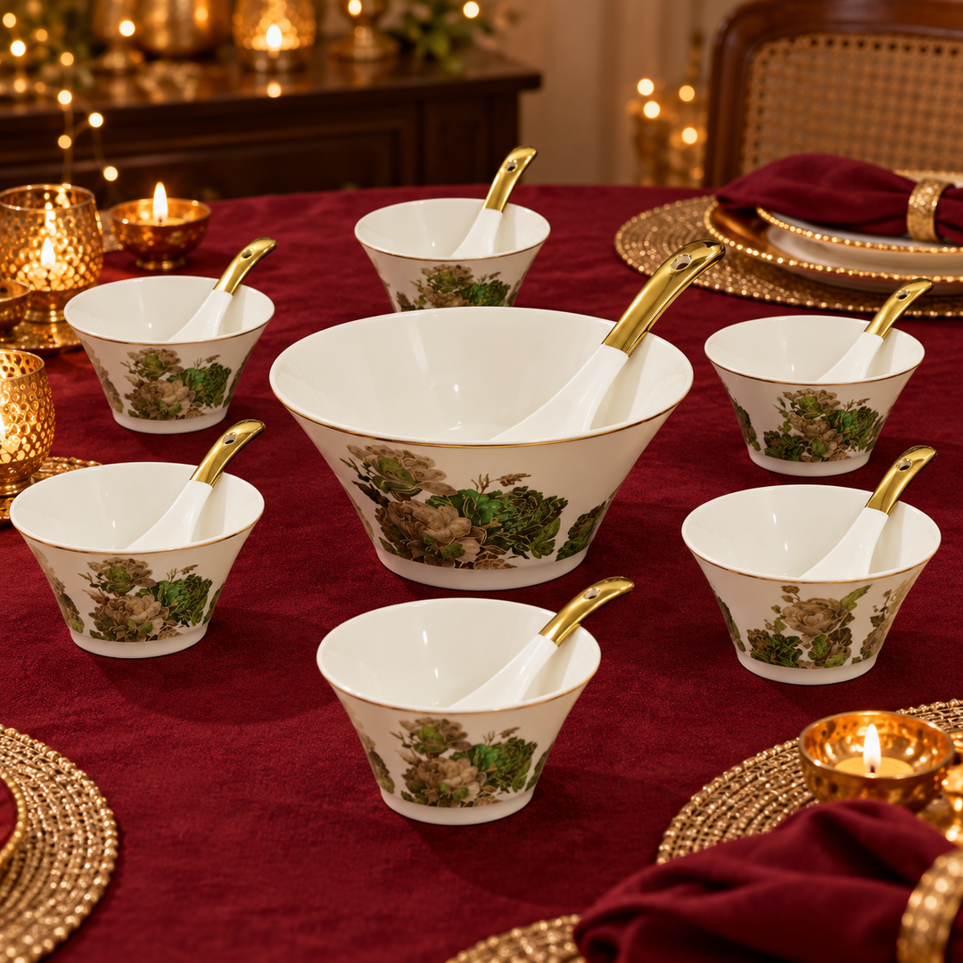 Verdant Bloom Serving Set