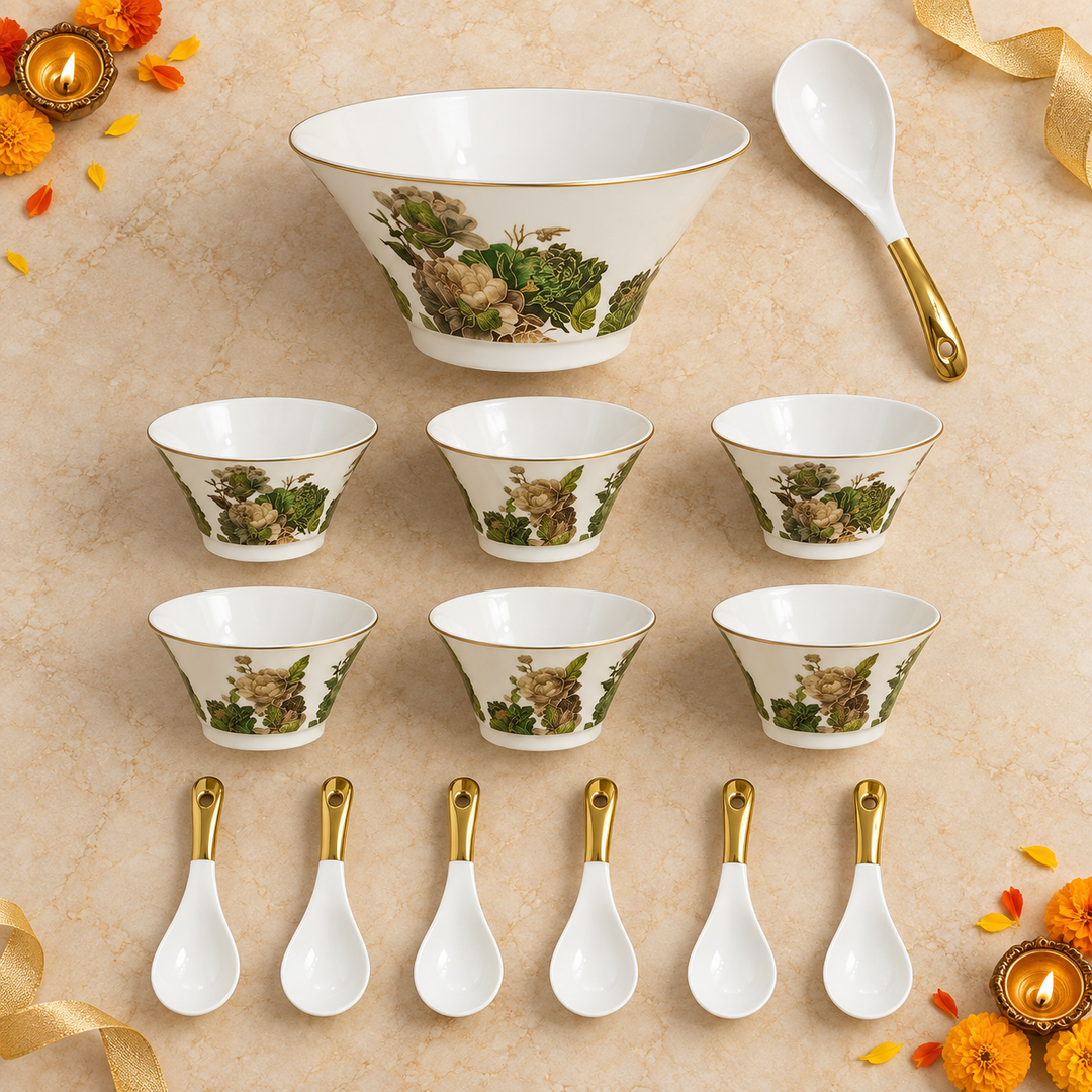 Verdant Bloom Serving Set