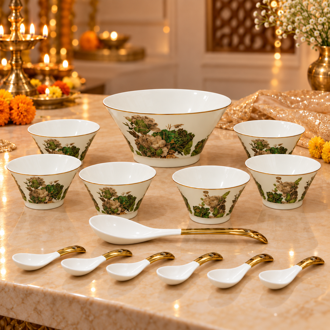 Verdant Bloom Serving Set