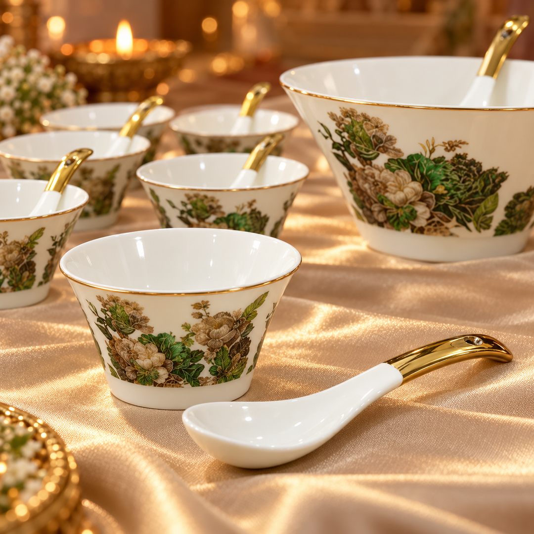 Verdant Bloom Serving Set