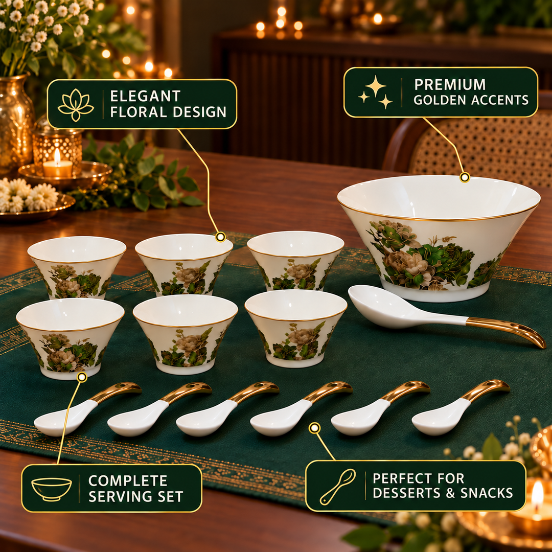 Verdant Bloom Serving Set