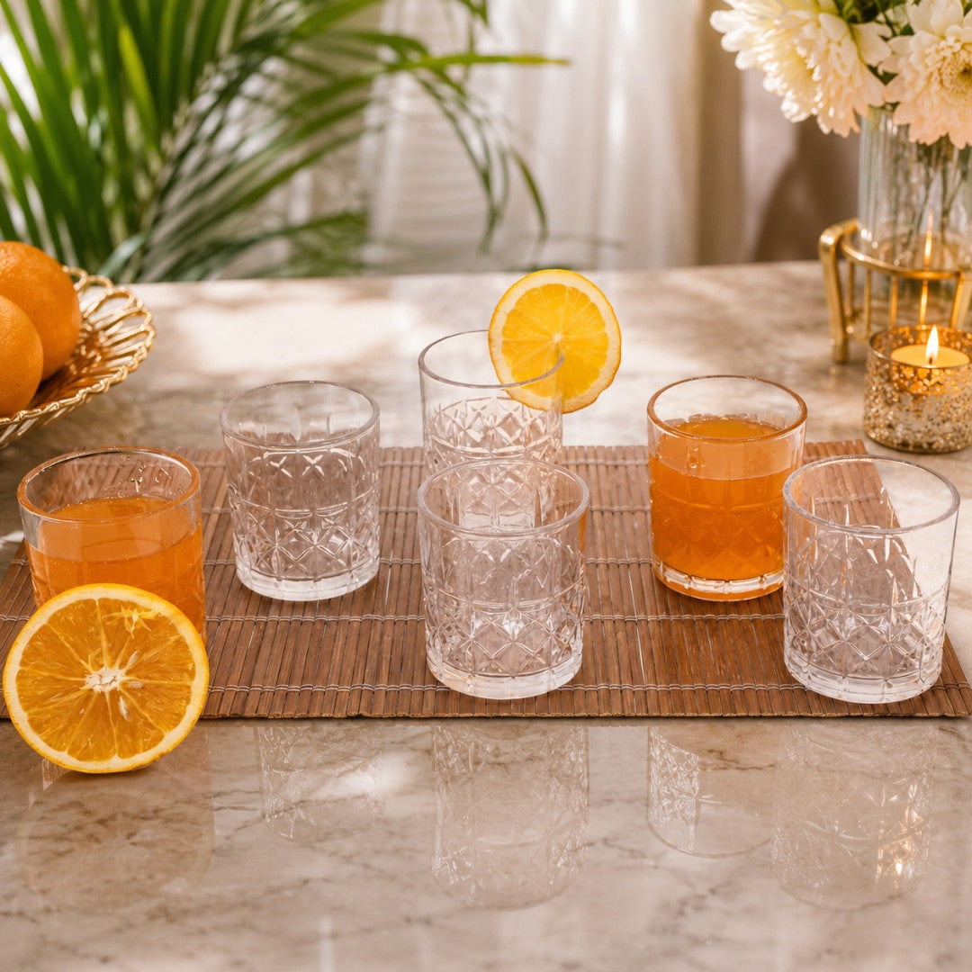 Diamond Weave Highball Glass Set