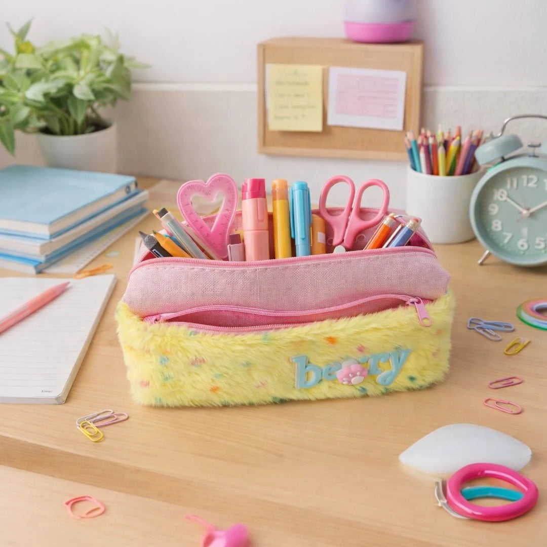 Sunny Bear Plush Pencil Case