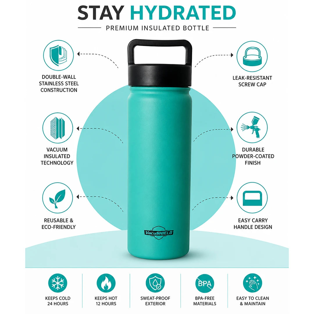 Aqua Grip Vacuum Steel Bottle