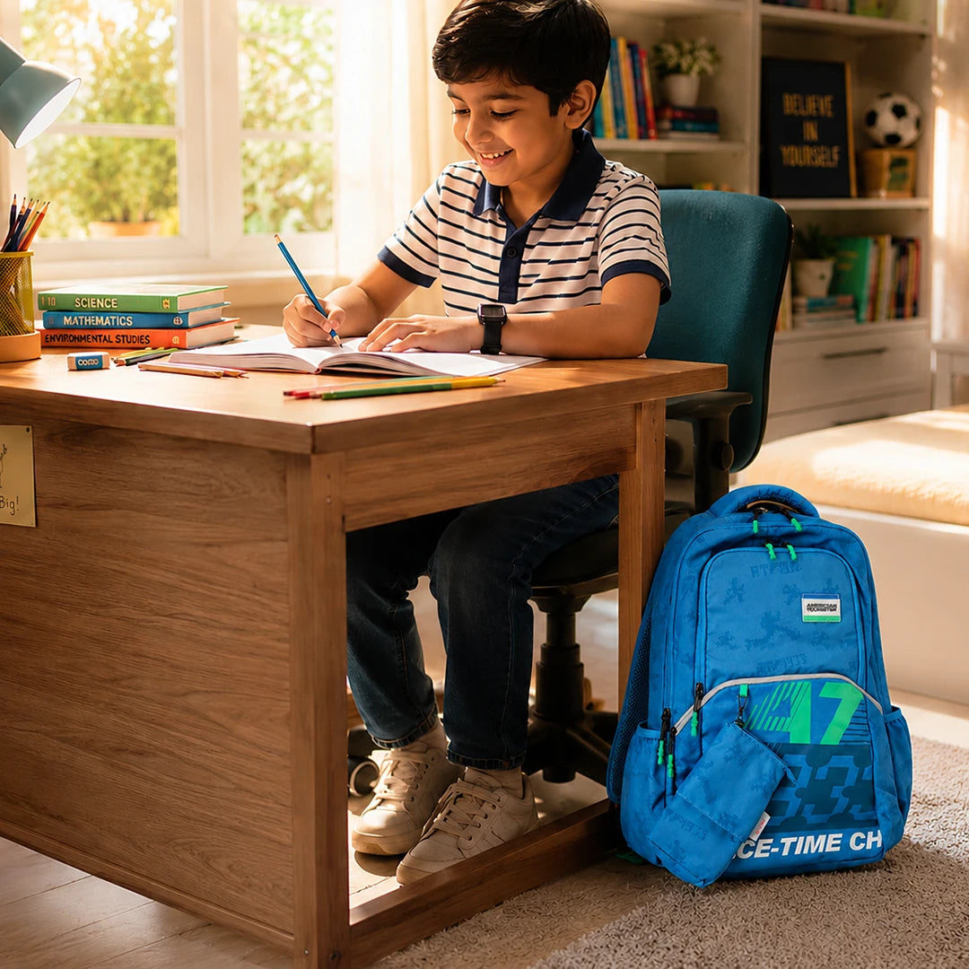 Blue Bolt School Backpack