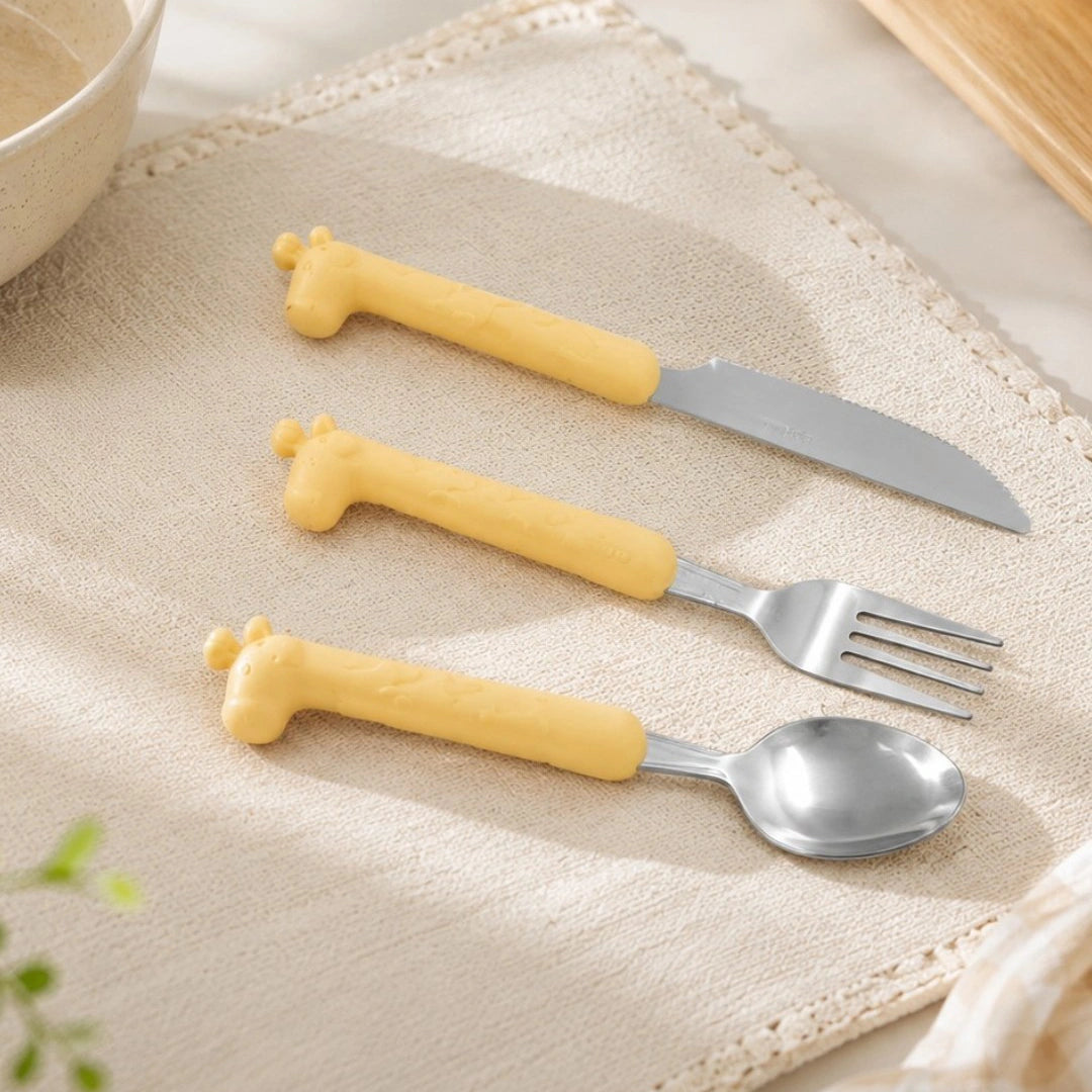 Giraffe Trio Kids Cutlery Set