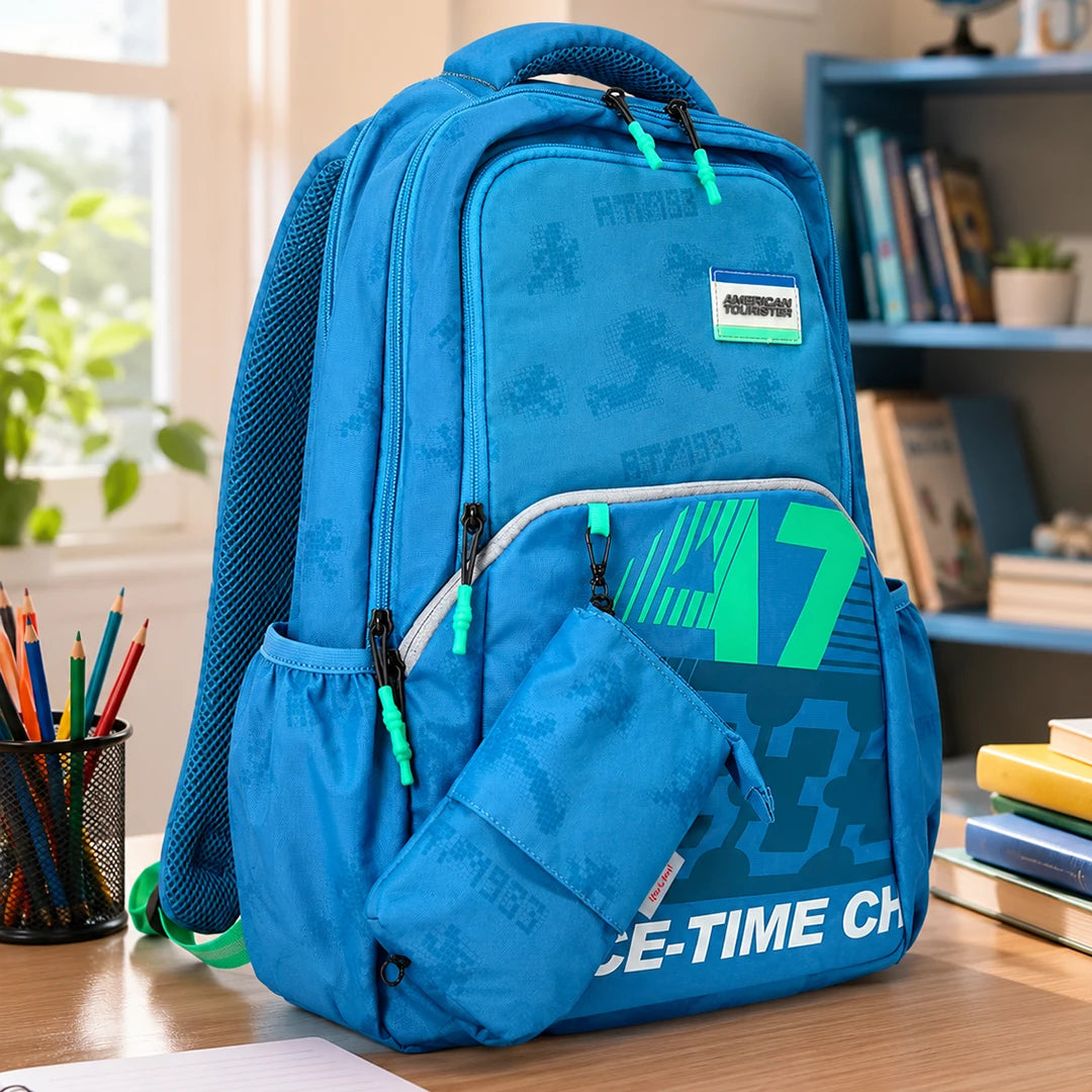 Blue Bolt School Backpack