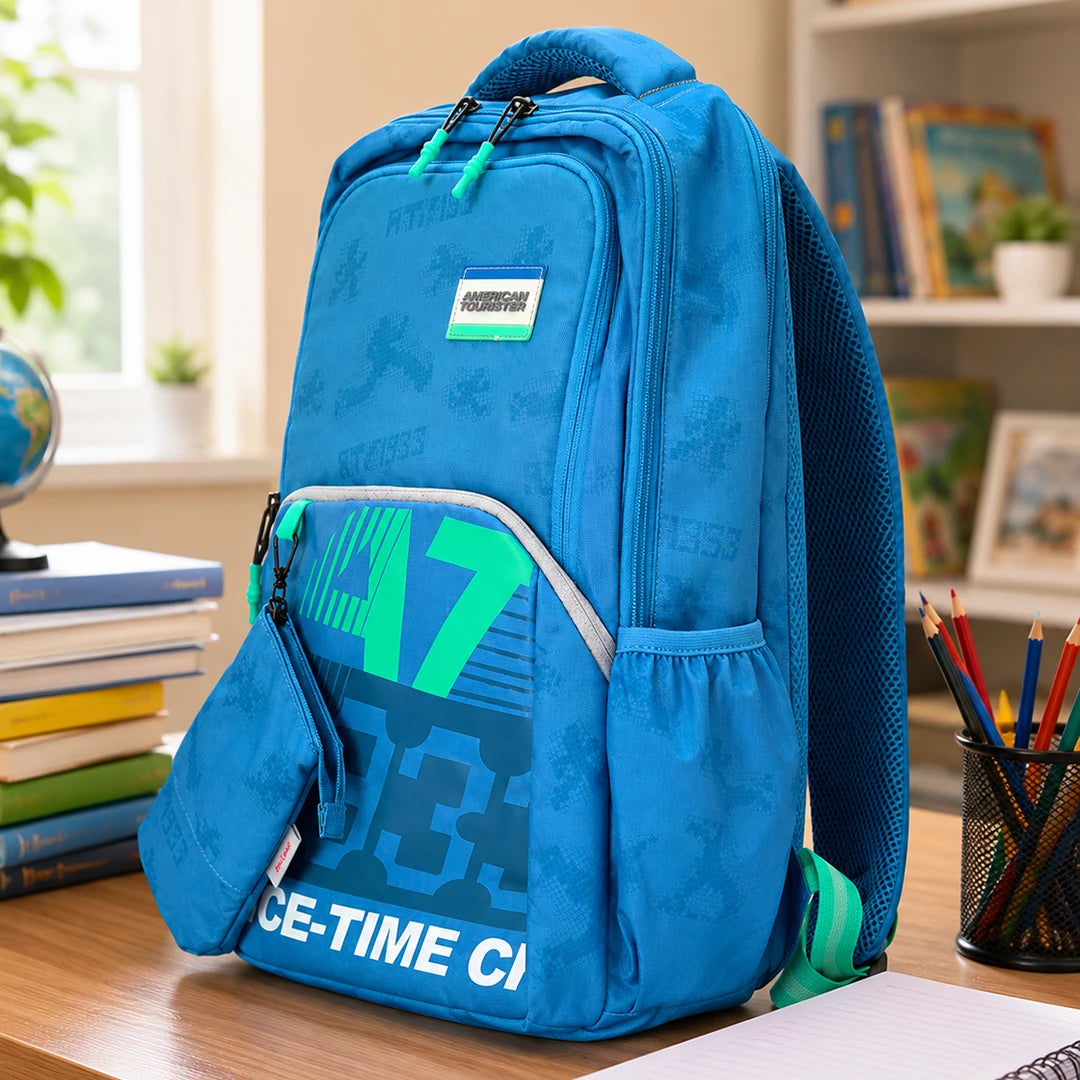 Blue Bolt School Backpack