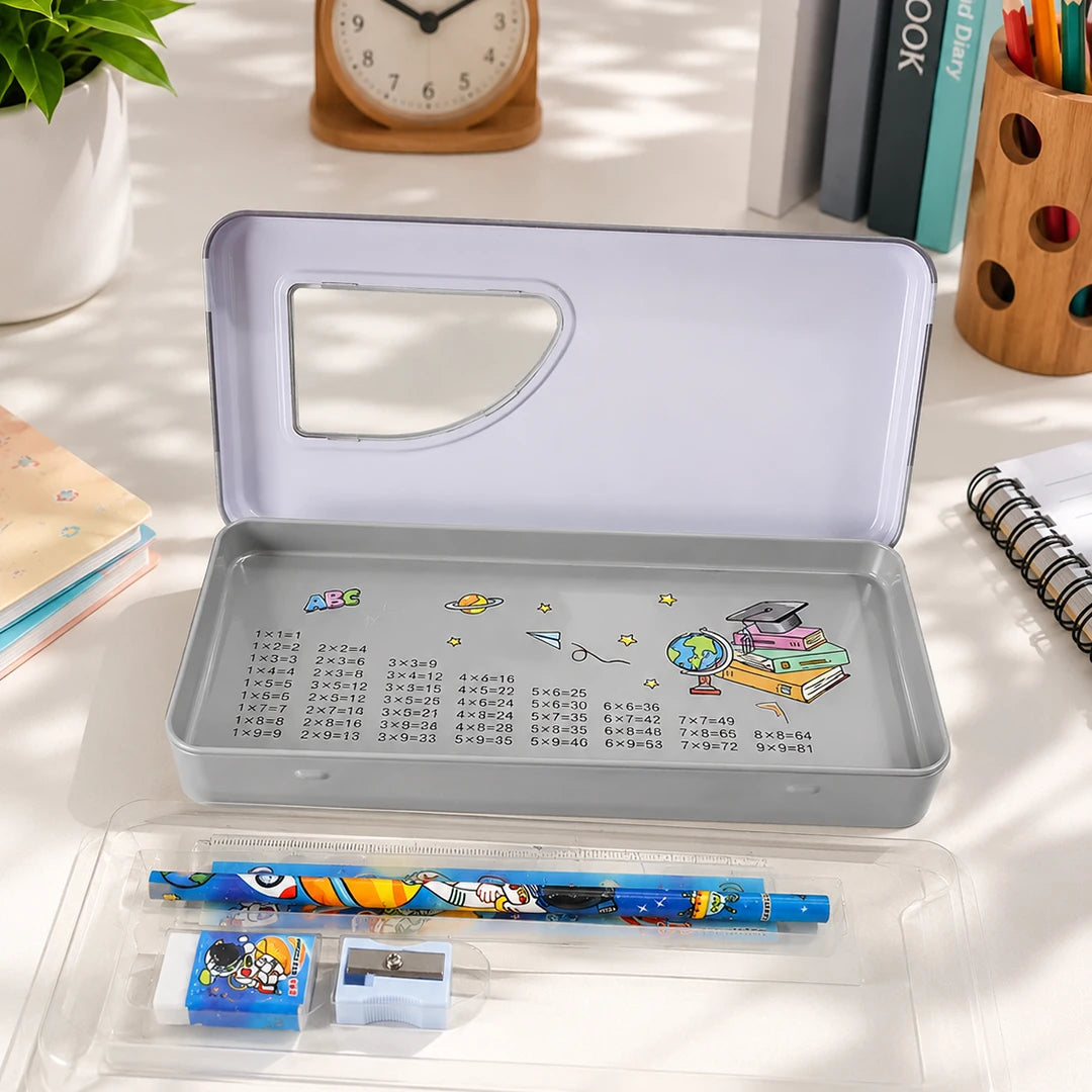 Space Explorer Metal Pencil Box Set