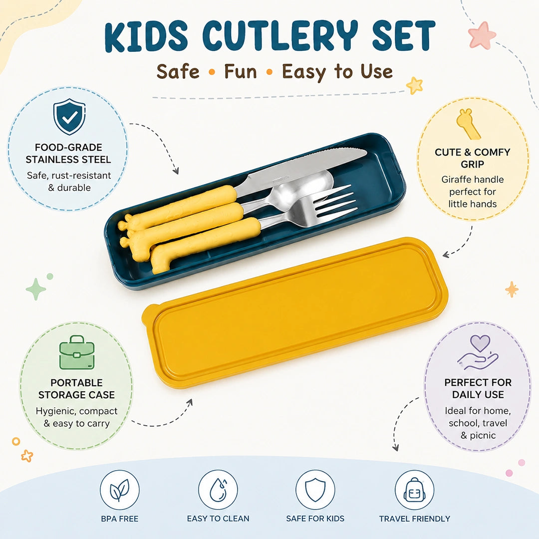 Giraffe Trio Kids Cutlery Set