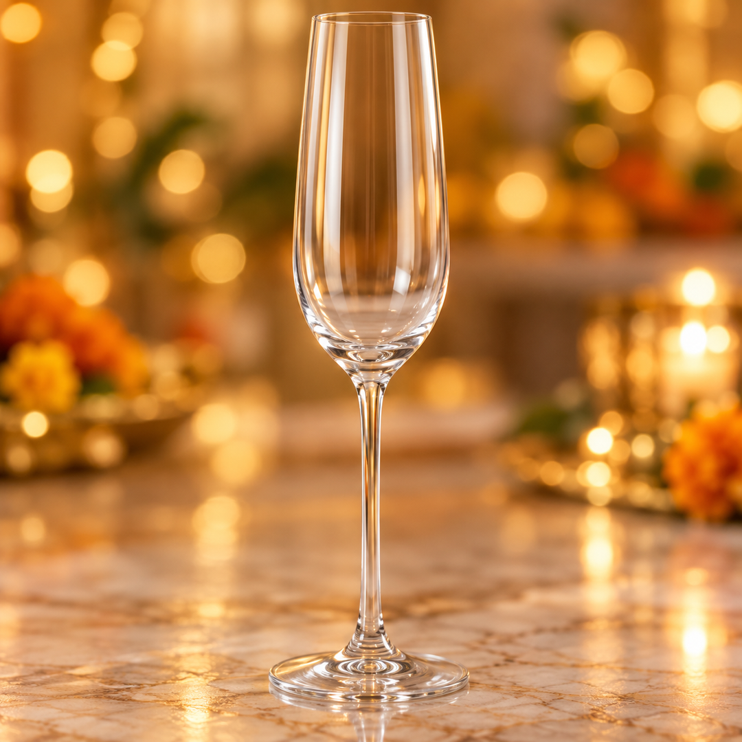 Crystal Toast Champagne Flutes