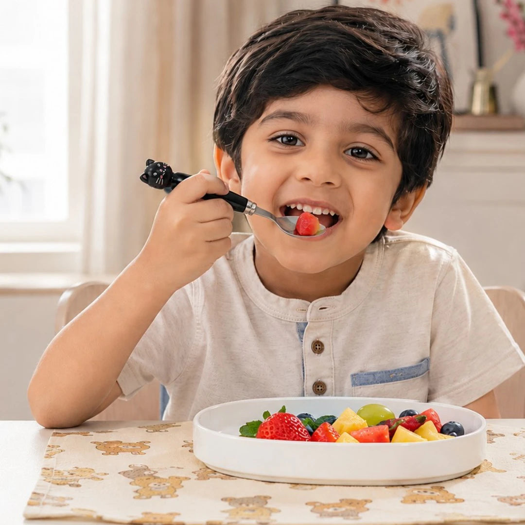 KittyGrip Kids Spoon & Fork Set with Travel Case