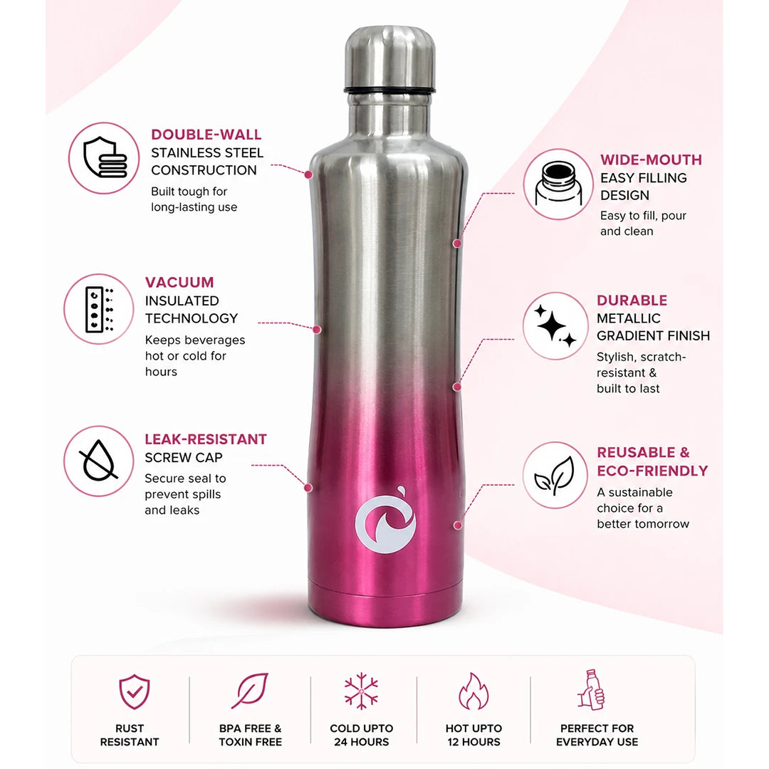 Blush Steel Insulated Bottle