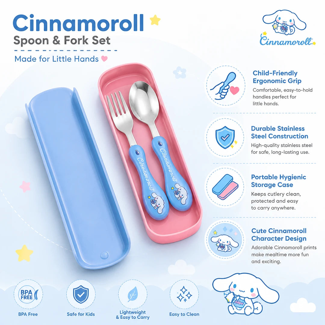 Cinnamoroll Kids Travel Cutlery Set