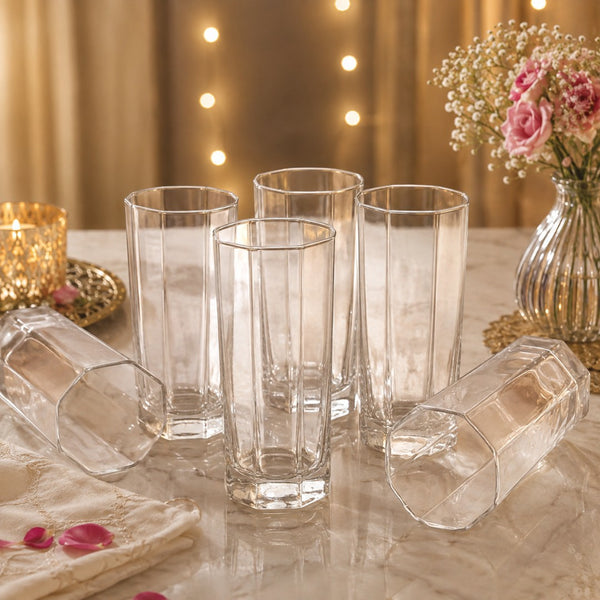 Chic Octagon Base Beverage Glasses