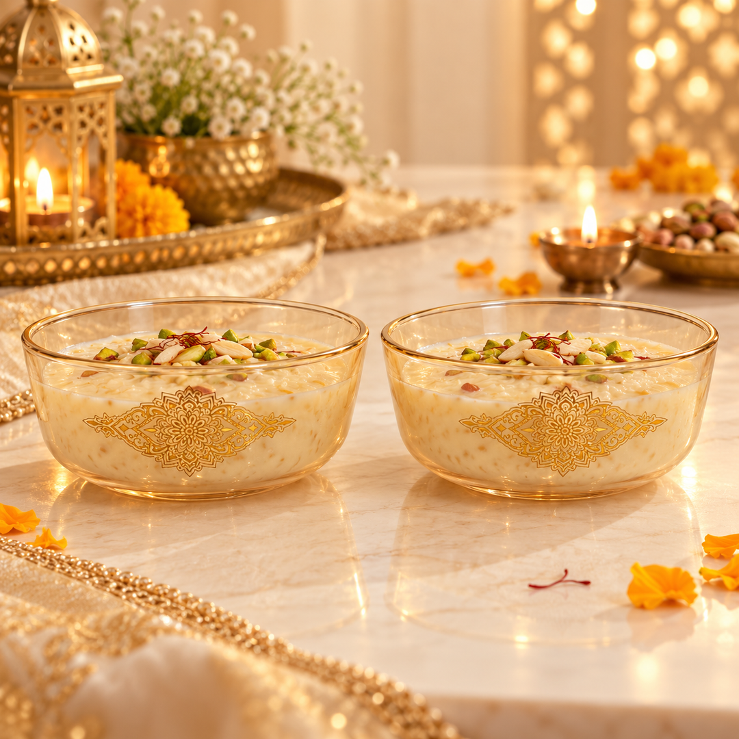 Golden Bloom Bowl Set
