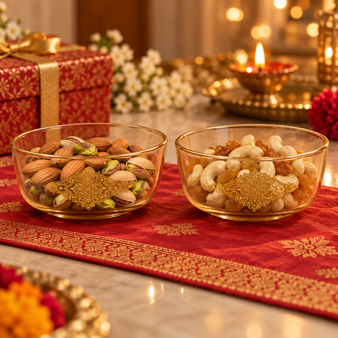 Golden Bloom Bowl Set